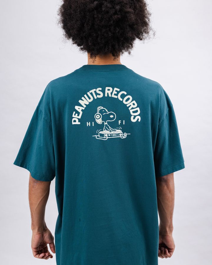 T-Shirt Oversize Peanuts Records green von Brava Fabrics T-Shirt Oversize Peanuts Records green von Brava Fabrics