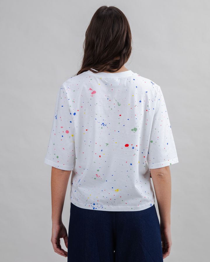 T-Shirt Splash Paint Squared white von Brava Fabrics