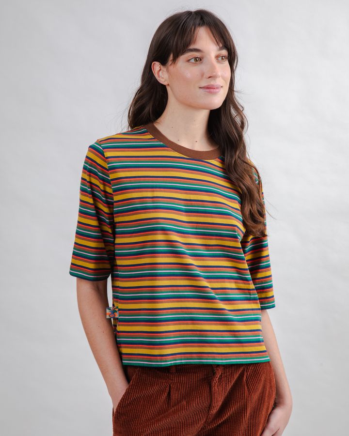 T-Shirt Striped Squared multcolor von Brava Fabrics