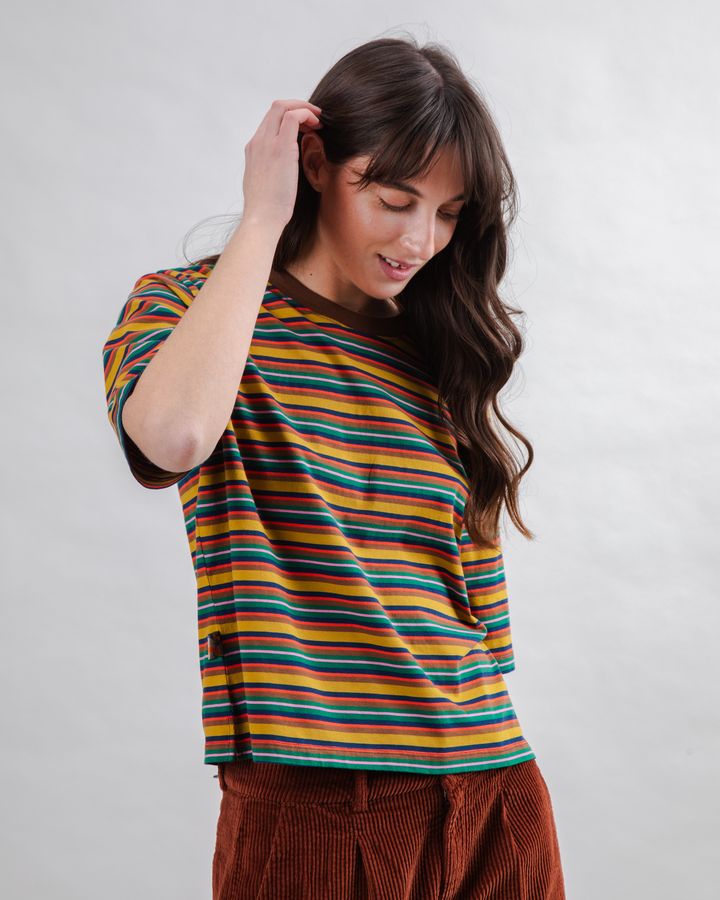 T-Shirt Striped Squared multcolor von Brava Fabrics