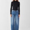 Jeans Ash Barrel Leg Minimal Stretch medium blue von DAWN