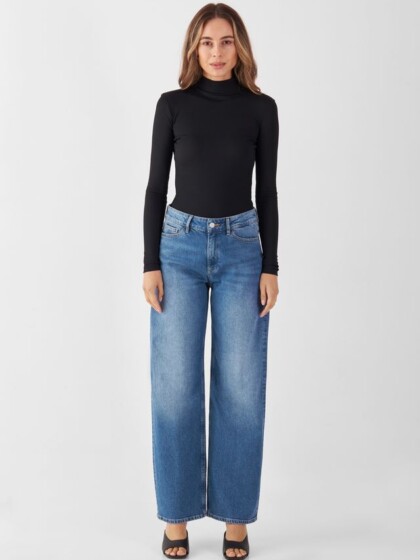 Jeans Ash Barrel Leg Minimal Stretch medium blue von DAWN