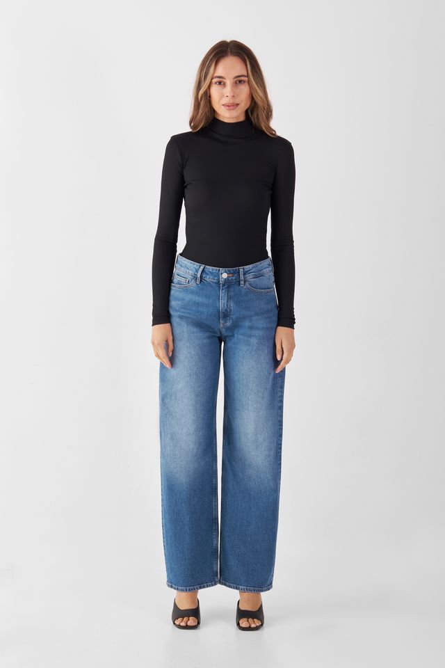 Jeans Ash Barrel Leg Minimal Stretch medium blue von DAWN
