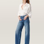 Jeans Ash Barrel Leg Minimal Stretch medium blue von DAWN