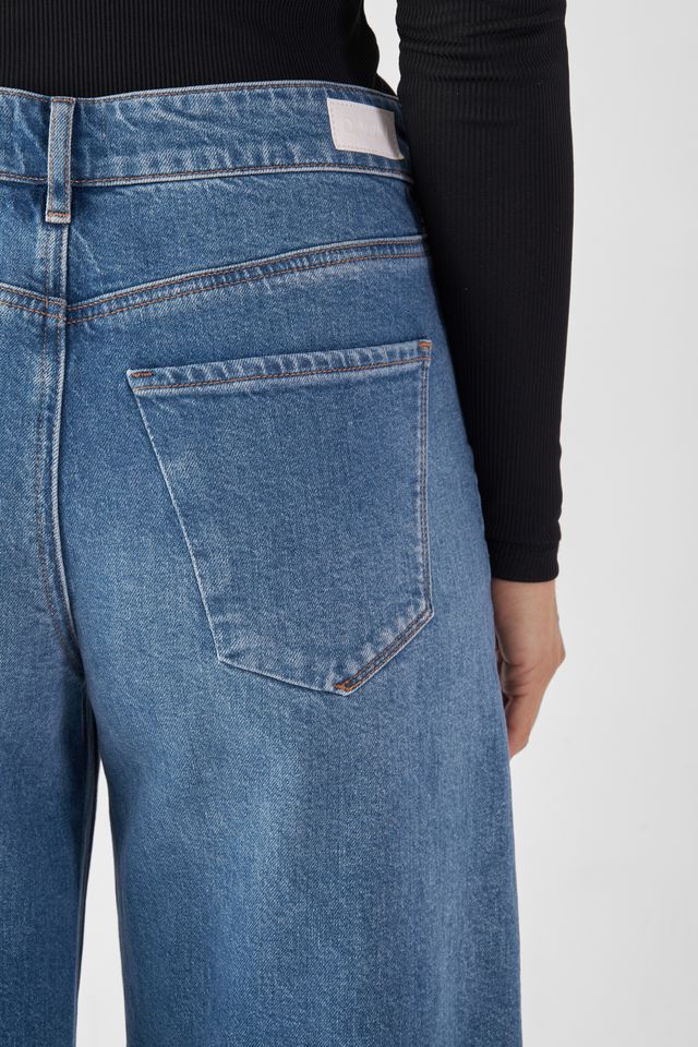 Jeans Ash Barrel Leg Minimal Stretch medium blue von DAWN
