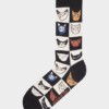Socken Sigtuna Cat Bingo black von Dedicated.