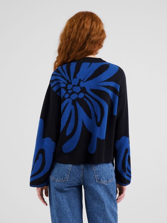 Sweater Limhamn Big Flower blue von Dedicated.