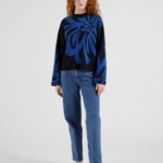 Sweater Limhamn Big Flower blue von Dedicated.