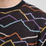 Sweater Mora Line Mountain AOP black von Dedicated.