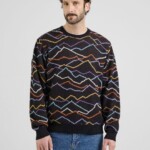 Sweater Mora Line Mountain AOP black von Dedicated.