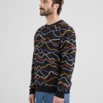Sweater Mora Line Mountain AOP black von Dedicated.