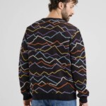 Sweater Mora Line Mountain AOP black von Dedicated.
