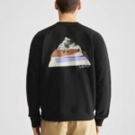 Sweatshirt Malmoe Cut Out Mountain black von Dedicated.