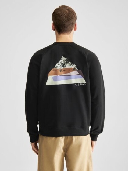 Sweatshirt Malmoe Cut Out Mountain black von Dedicated.