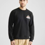 Sweatshirt Malmoe Cut Out Mountain black von Dedicated.