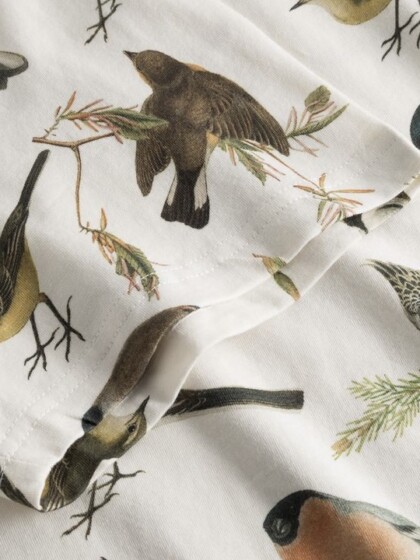 T-Shirt Stockholm Autumn Birds Off-white von Dedicated.