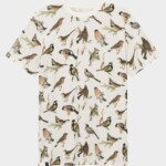 T-Shirt Stockholm Autumn Birds Off-white von Dedicated.
