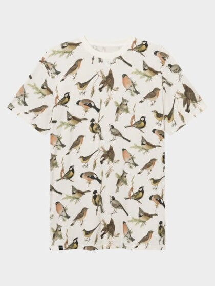 T-Shirt Stockholm Autumn Birds Off-white von Dedicated.