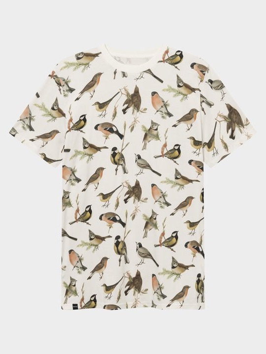 T-Shirt Stockholm Autumn Birds Off-white von Dedicated.
