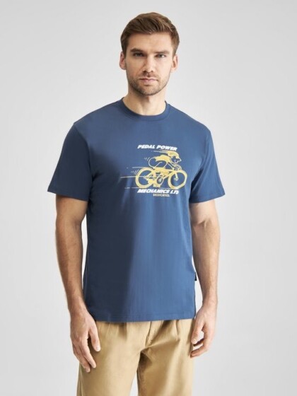 T-Shirt Stockholm Pedal Power true navy von Dedicated.