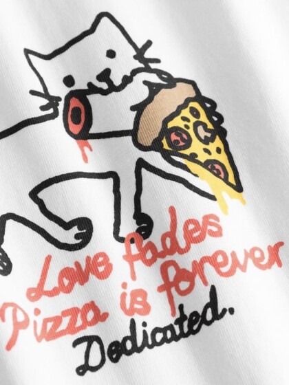 T-Shirt Stockholm Pizza Love white von Dedicated.
