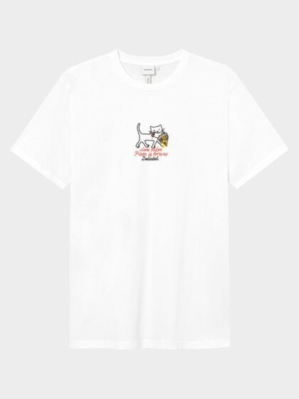 T-Shirt Stockholm Pizza Love white von Dedicated.