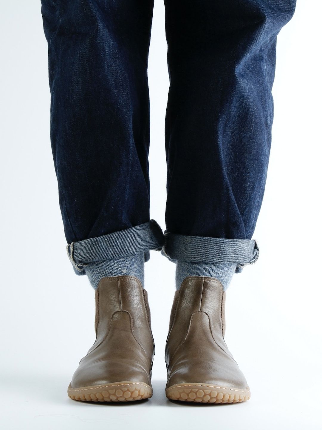 Barfuss Chelsea Bootie Kim Nappa taupe von Grand Step Shoes