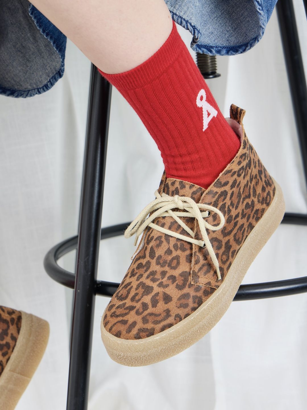 Chucka Bootie Safari Winter Suede animal whisky von Grand Step Shoes