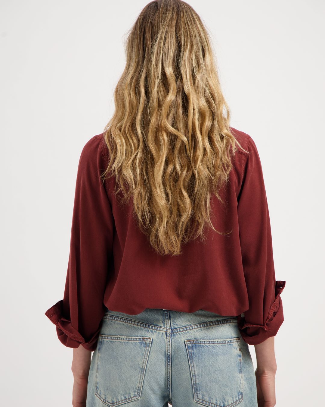 Bluse Evi Tencel brick von Kuyichi