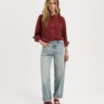 Bluse Evi Tencel brick von Kuyichi