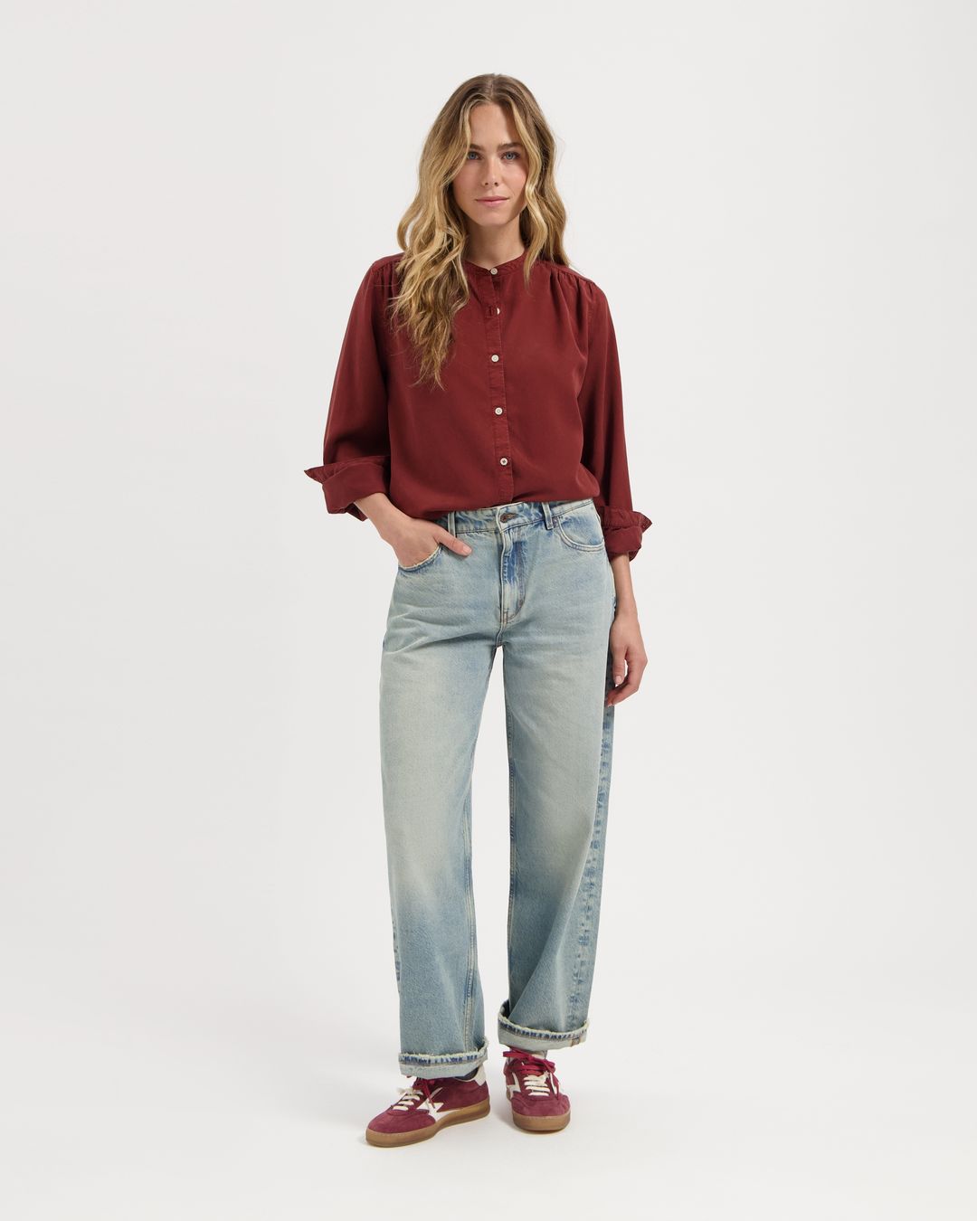 Bluse Evi Tencel brick von Kuyichi