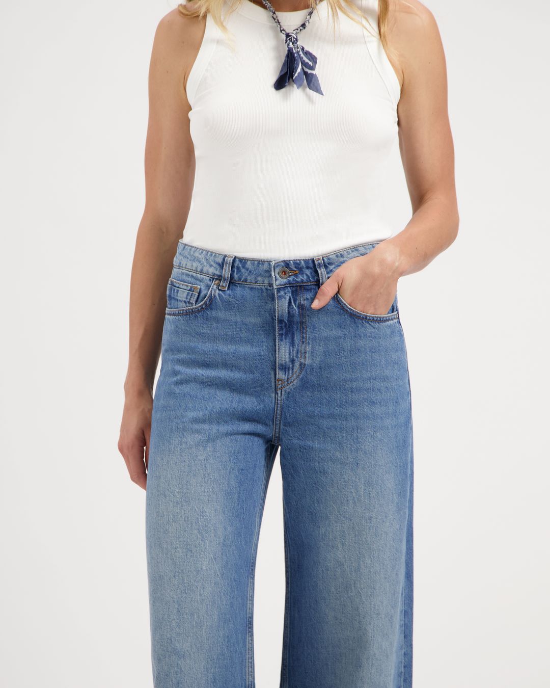 Jeans Francis Super Wide rosebowl blue von Kuyichi