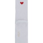 Gerippte Socken Stickerei 1 Paar weiß / herz von MELAWEAR Gerippte Socken Stickerei 1 Paar weiß / herz von MELAWEAR
