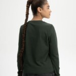 Longsleeve Aastha dunkelgrün von MELAWEAR