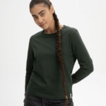 Longsleeve Aastha dunkelgrün von MELAWEAR