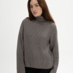 Rollkragenpullover Chirha bear melange von MELAWEAR