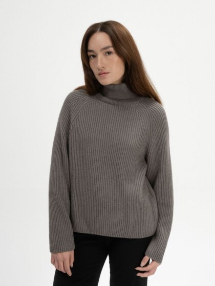 Rollkragenpullover Chirha bear melange von MELAWEAR