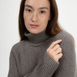 Rollkragenpullover Chirha bear melange von MELAWEAR