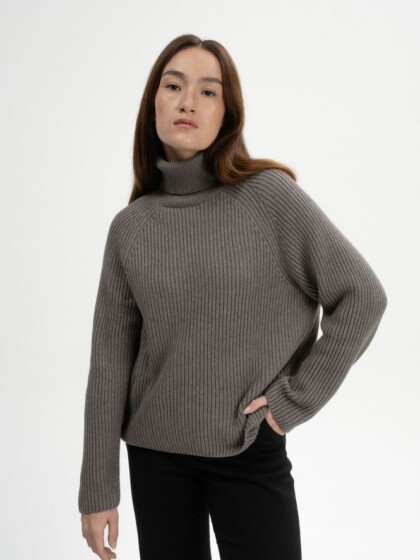Rollkragenpullover Chirha bear melange von MELAWEAR
