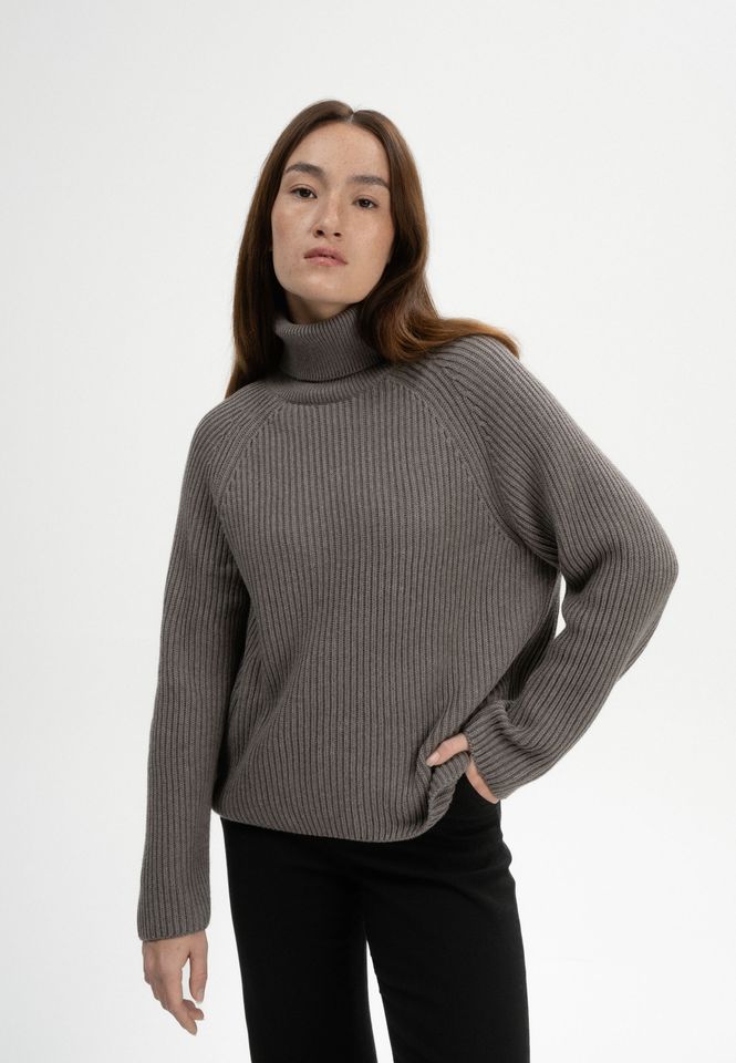 Rollkragenpullover Chirha bear melange von MELAWEAR