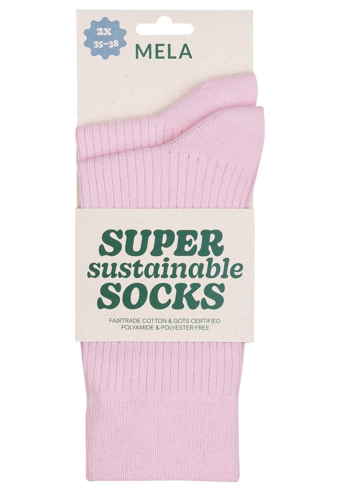 Socken Ribbed 2 Pack gelato raspberry von MELAWEAR
