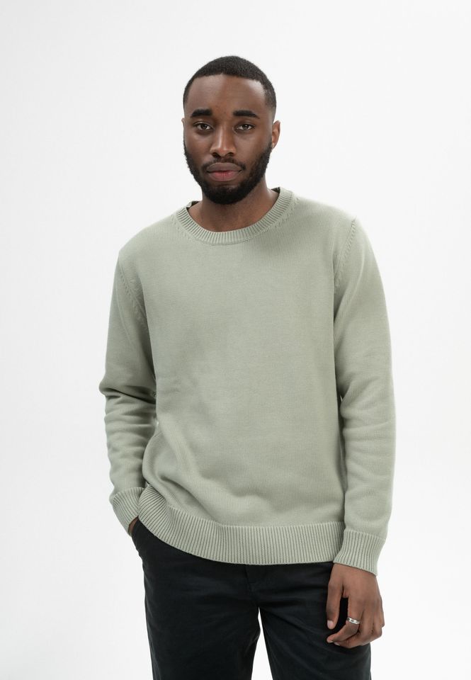 Strickpullover Charun green clay von MELAWEAR