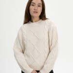 Strickpullover Samaira cream melange von MELAWEAR
