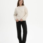 Strickpullover Samaira cream melange von MELAWEAR