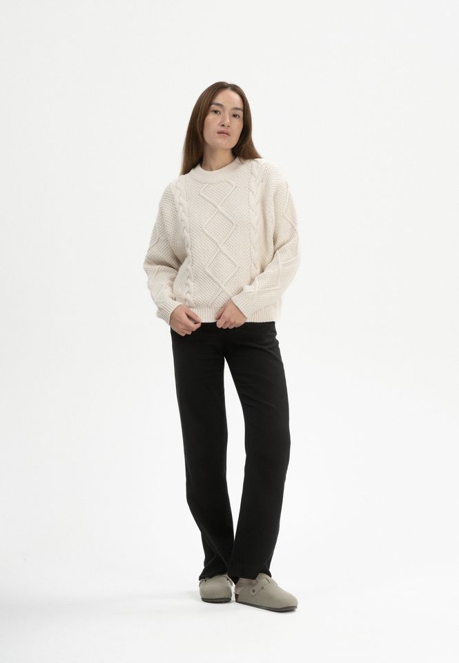 Strickpullover Samaira cream melange von MELAWEAR