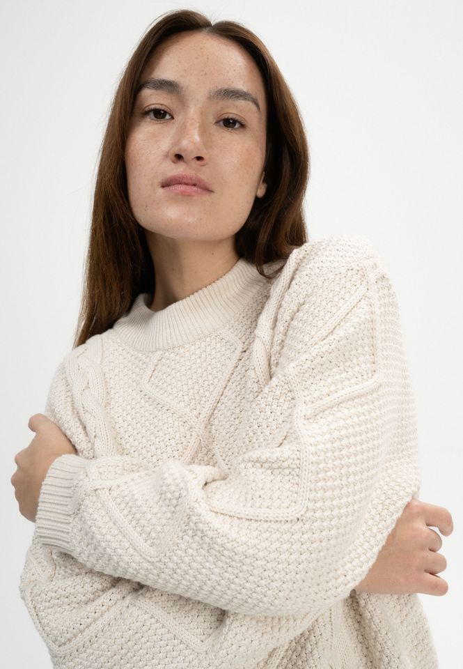 Strickpullover Samaira cream melange von MELAWEAR
