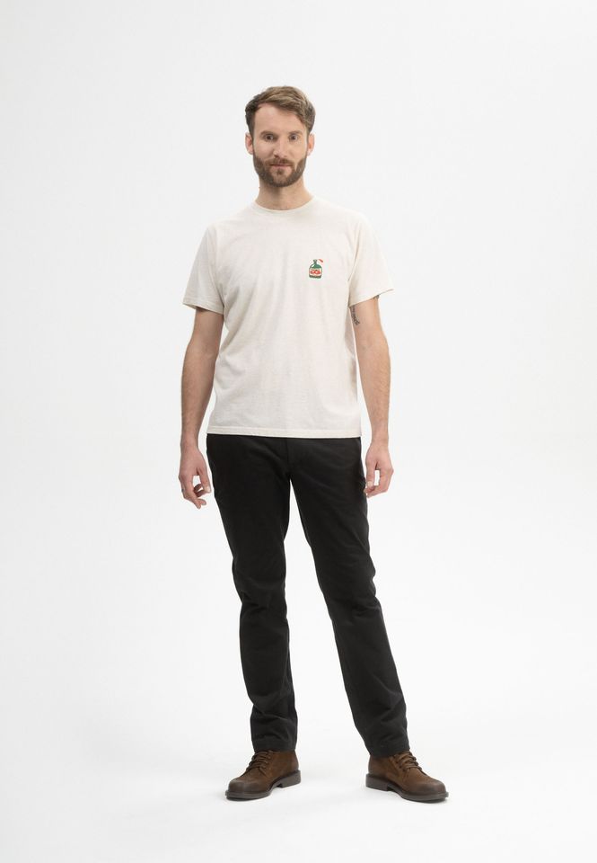 T-Shirt Sadhil Print Artist Edition Josha cream melange / succo di mela von MELAWEAR