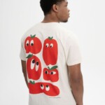 T-Shirt Sadhil Print Artist Edition Josha crean melange / one apple a day von MELAWEAR