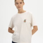 T-Shirt Tanika Print Artist Edition Josha cream melange / succo di mela von MELAWEAR