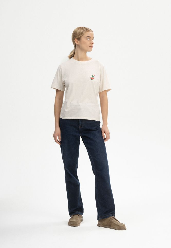 T-Shirt Tanika Print Artist Edition Josha cream melange / succo di mela von MELAWEAR